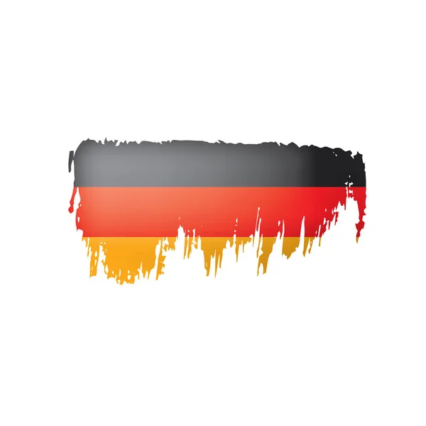 Germania bandiera, illustrazione vettoriale su sfondo bianco — Vettoriale Stock