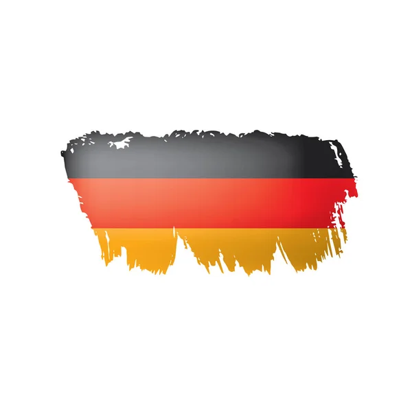 Bandera de Alemania, ilustración vectorial sobre fondo blanco — Vector de stock