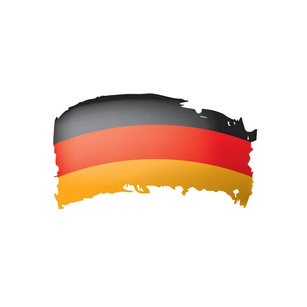 Bandera de Alemania, ilustración vectorial sobre fondo blanco — Vector de stock