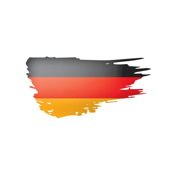 Bandera de Alemania, ilustración vectorial sobre fondo blanco — Archivo Imágenes Vectoriales