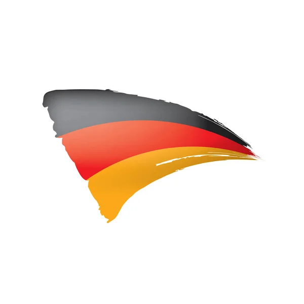 Drapeau Allemagne, illustration vectorielle sur fond blanc — Image vectorielle