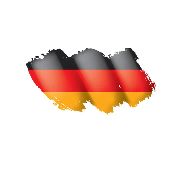 Tyskland flagga, vektor illustration på en vit bakgrund — Stock vektor
