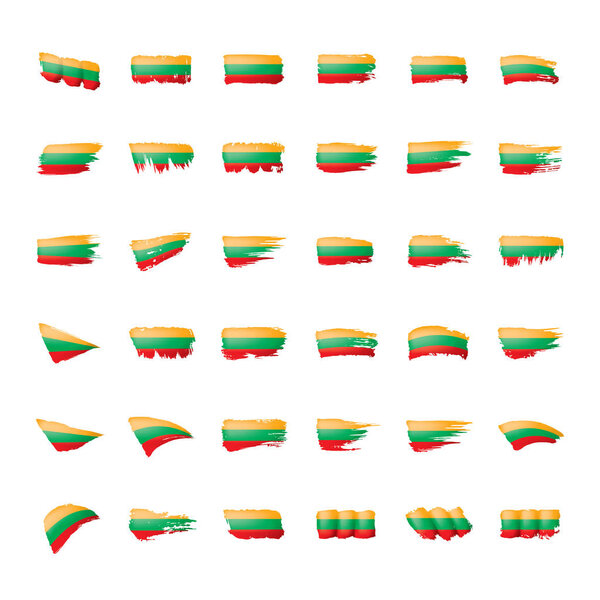 Lithuania flag, vector illustration on a white background