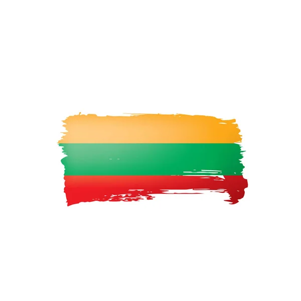 Lithuania flag, vector illustration on a white background — Stock Vector