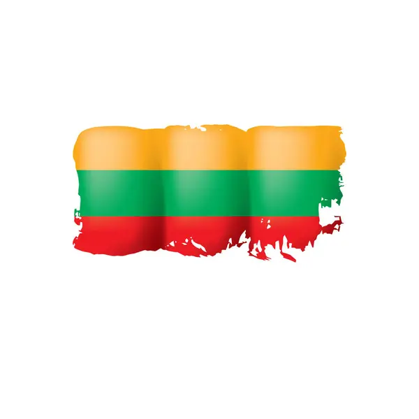 Lithuania flag, vector illustration on a white background — Stock Vector