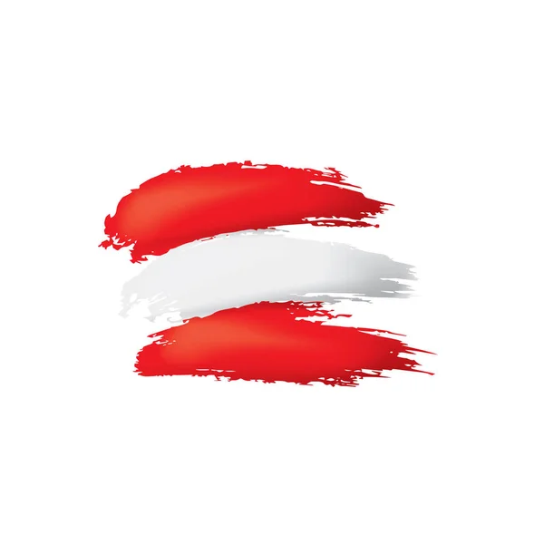 オーストリアの旗白い背景のベクトルイラスト — ストックベクタ