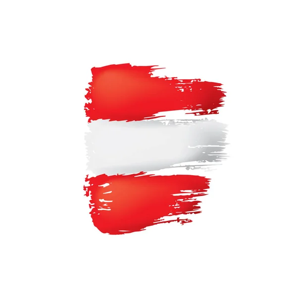 Ausztria zászló, vektor illusztráció fehér alapon — Stock Vector