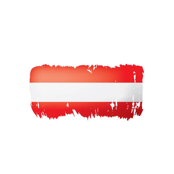 Σημαία Αυστρίας, διανυσματική απεικόνιση σε λευκό φόντο — Διανυσματικό Αρχείο