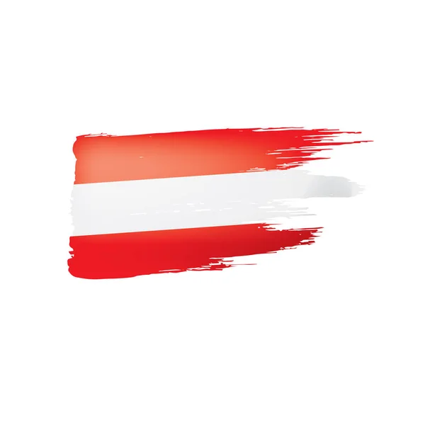 Austria bandiera, illustrazione vettoriale su sfondo bianco — Vettoriale Stock