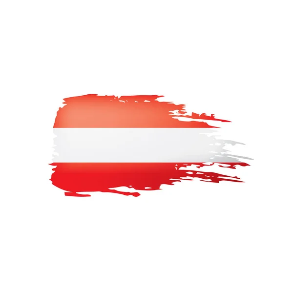 Bandera de Austria, ilustración vectorial sobre fondo blanco — Archivo Imágenes Vectoriales