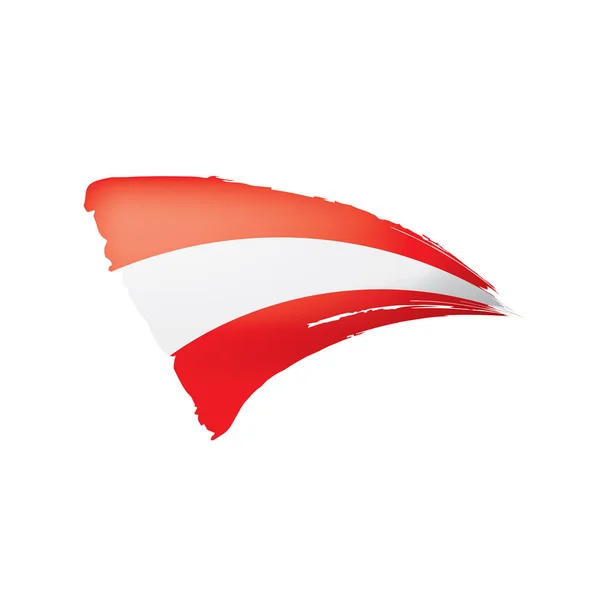 Austria flag, vector illustration on a white background — Stock Vector