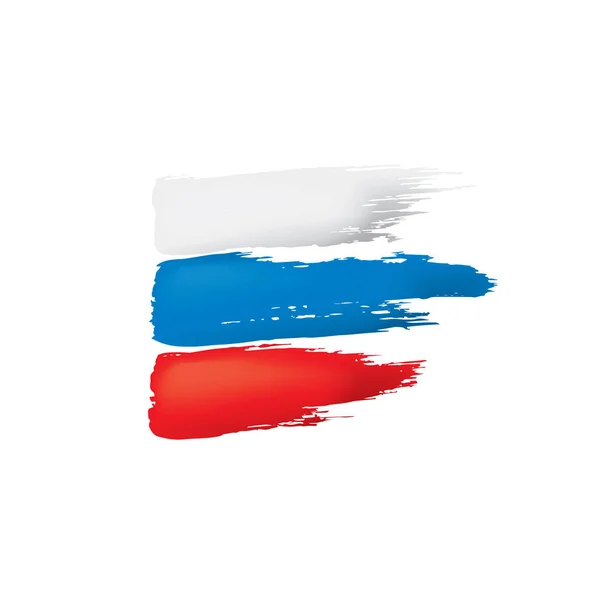 Bandera de Rusia, ilustración vectorial sobre fondo blanco — Vector de stock