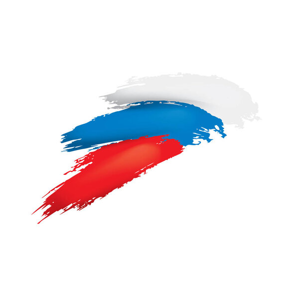 Russia flag, vector illustration on a white background