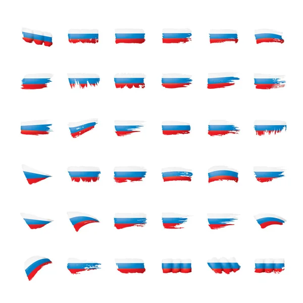 Rusland flag, vektor illustration på en hvid baggrund – Stock-vektor