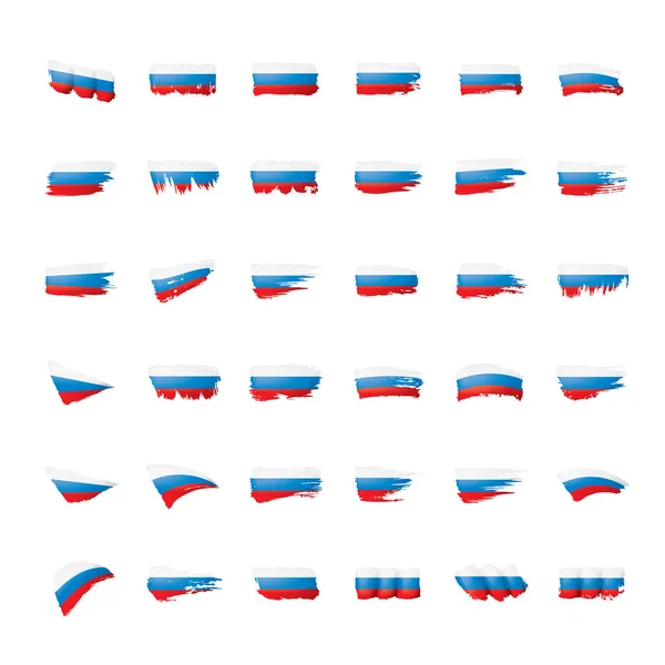 Drapeau Russie, illustration vectorielle sur fond blanc — Image vectorielle