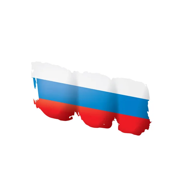 Bandera de Rusia, ilustración vectorial sobre fondo blanco — Vector de stock