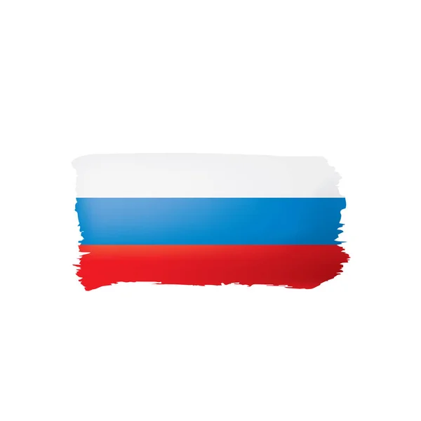 ロシアの旗白い背景のベクトルイラスト — ストックベクタ