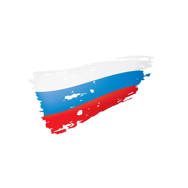 Russia Flag Vector Illustration White Background — Stock Vector