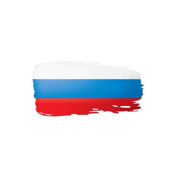 Bandeira da Rússia, ilustração vetorial sobre um fundo branco — Vetor de Stock