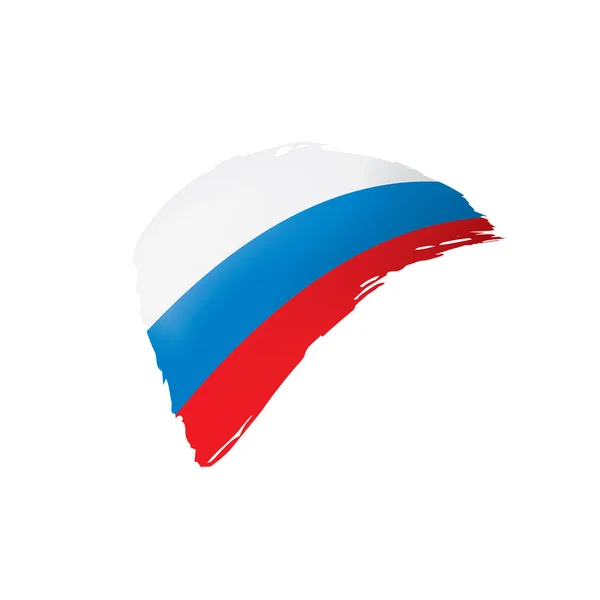 Rusland vlag, vector illustratie op een witte achtergrond — Stockvector