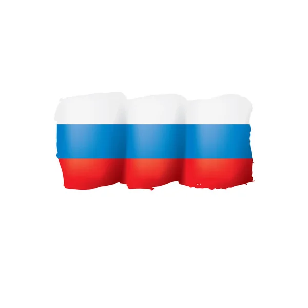 Bandera de Rusia, ilustración vectorial sobre fondo blanco — Vector de stock