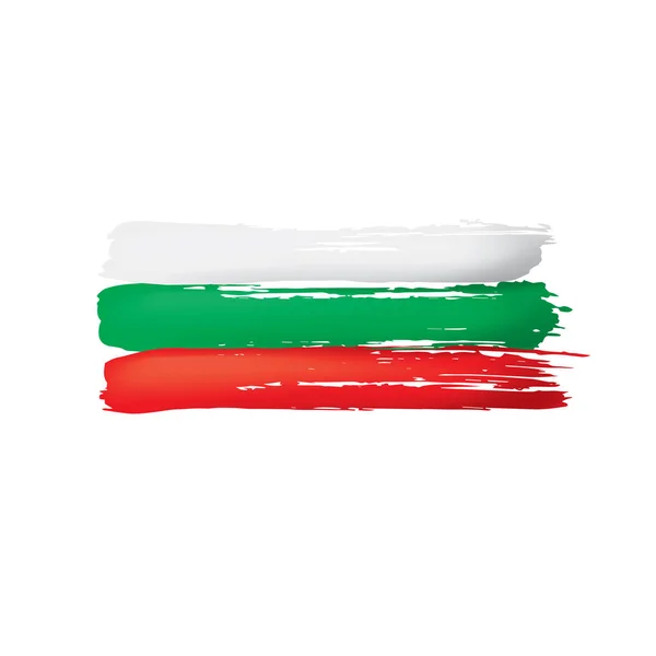 Σημαία Βουλγαρίας, διανυσματική απεικόνιση σε λευκό φόντο — Διανυσματικό Αρχείο