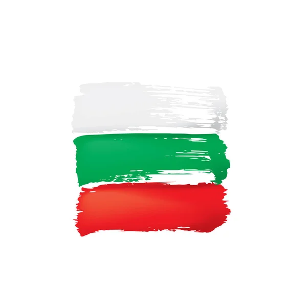 Drapeau Bulgarie, illustration vectorielle sur fond blanc — Image vectorielle