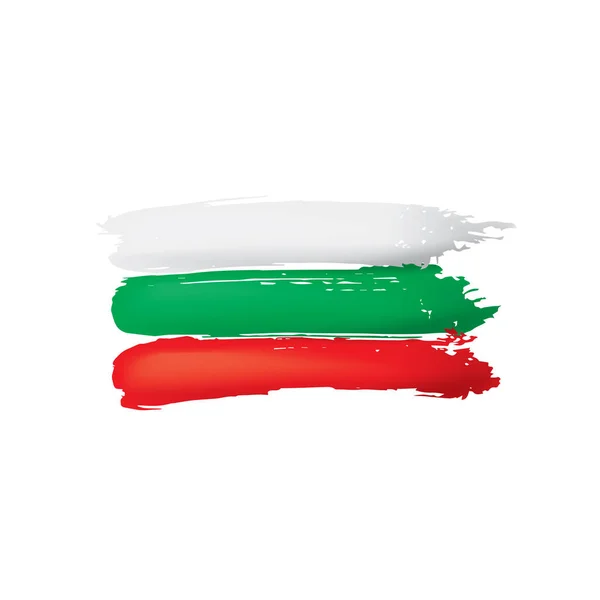 Bulgaria bandiera, illustrazione vettoriale su sfondo bianco — Vettoriale Stock