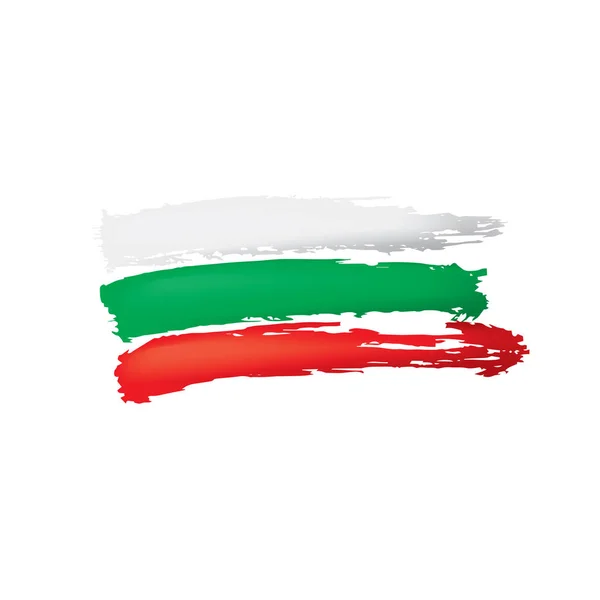 Bulgaria bandiera, illustrazione vettoriale su sfondo bianco — Vettoriale Stock