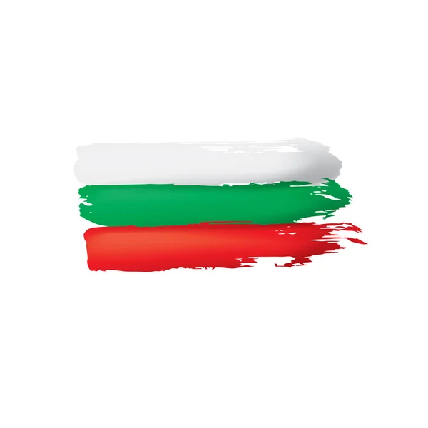 Bulgarije vlag, vector illustratie op een witte achtergrond — Stockvector