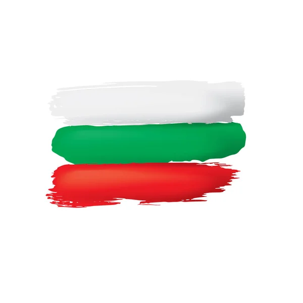 Bandera de Bulgaria, ilustración vectorial sobre fondo blanco — Archivo Imágenes Vectoriales