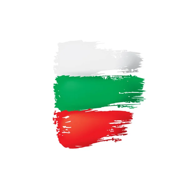 Bulgarije vlag, vector illustratie op een witte achtergrond — Stockvector