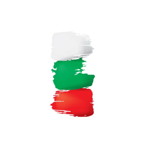 Bandera de Bulgaria, ilustración vectorial sobre fondo blanco — Vector de stock