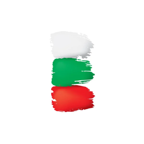 Bulgarien flagga, vektor illustration på en vit bakgrund — Stock vektor