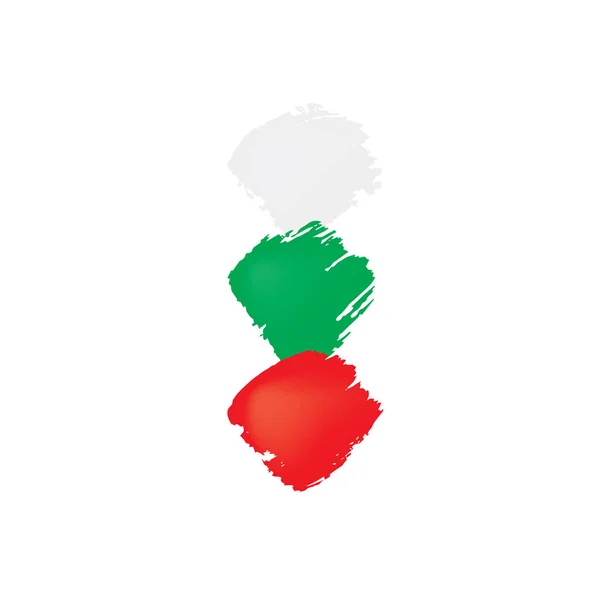 Bulgarien Flagge Vektorabbildung Auf Weißem Hintergrund — Stockvektor
