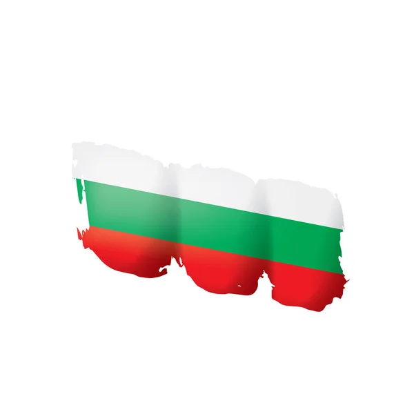 Bulgarije vlag, vector illustratie op een witte achtergrond — Stockvector