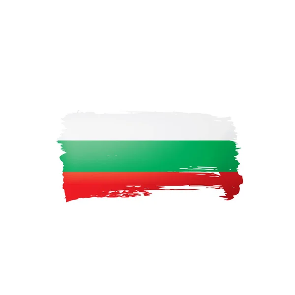 Drapeau Bulgarie, illustration vectorielle sur fond blanc — Image vectorielle