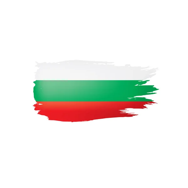 Bulharsko vlajka, vektorové ilustrace na bílém pozadí — Stockový vektor