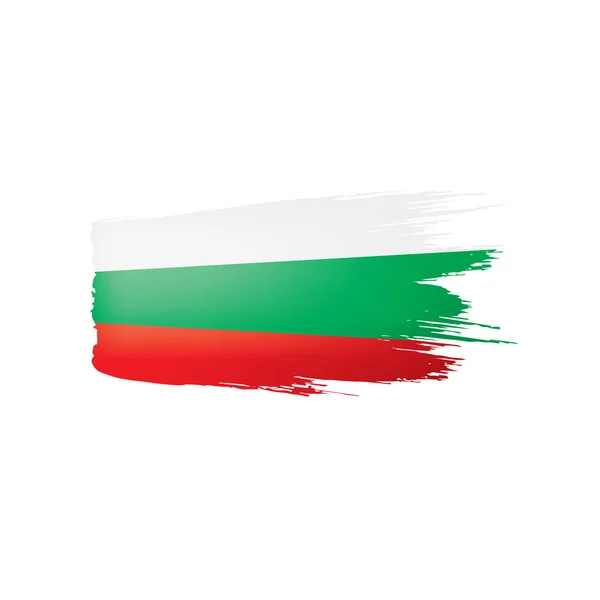 Bulgarije vlag, vector illustratie op een witte achtergrond — Stockvector