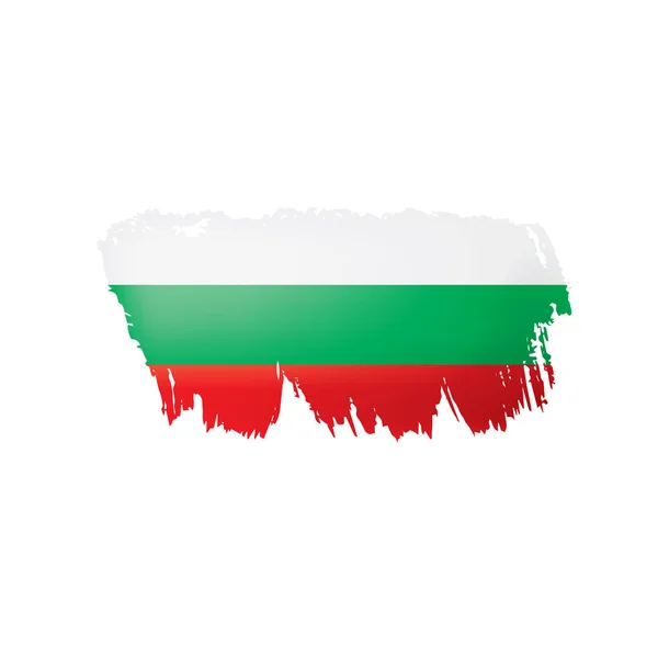 Bandeira da Bulgária, ilustração vetorial sobre um fundo branco —  Vetores de Stock