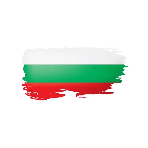 Drapeau Bulgarie, illustration vectorielle sur fond blanc — Image vectorielle