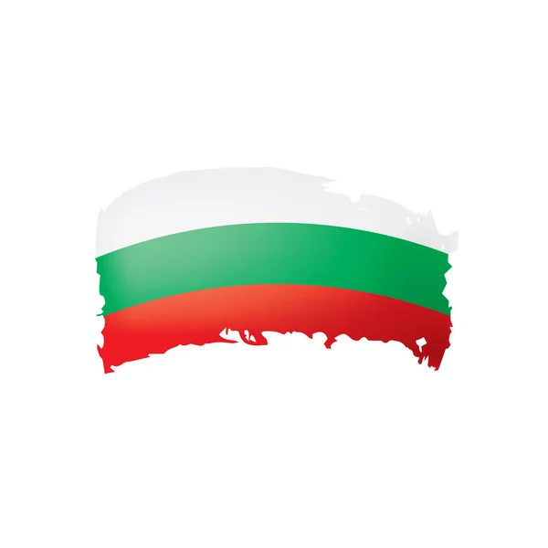 Bulgarije vlag, vector illustratie op een witte achtergrond — Stockvector