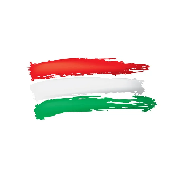 Flaga Węgier, ilustracja wektora na białym tle — Wektor stockowy