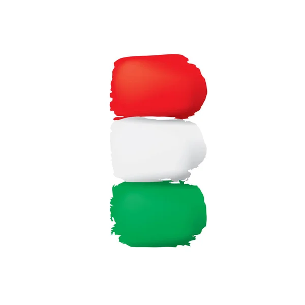 Bandeira da Hungria, ilustração vetorial sobre um fundo branco —  Vetores de Stock