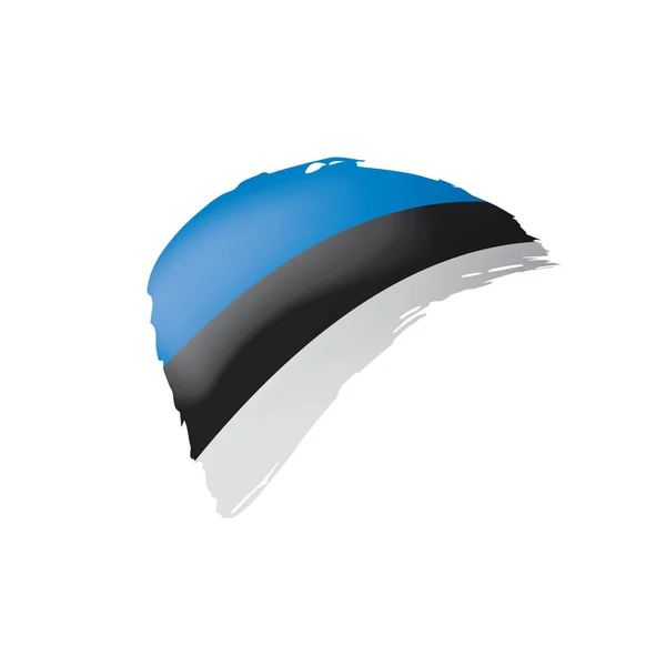 Bandera de Estonia, ilustración vectorial sobre fondo blanco — Vector de stock