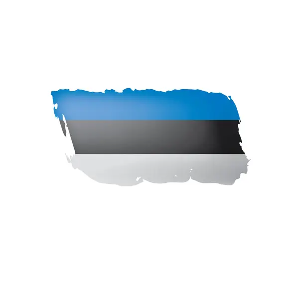 Bandera de Estonia, ilustración vectorial sobre fondo blanco — Vector de stock