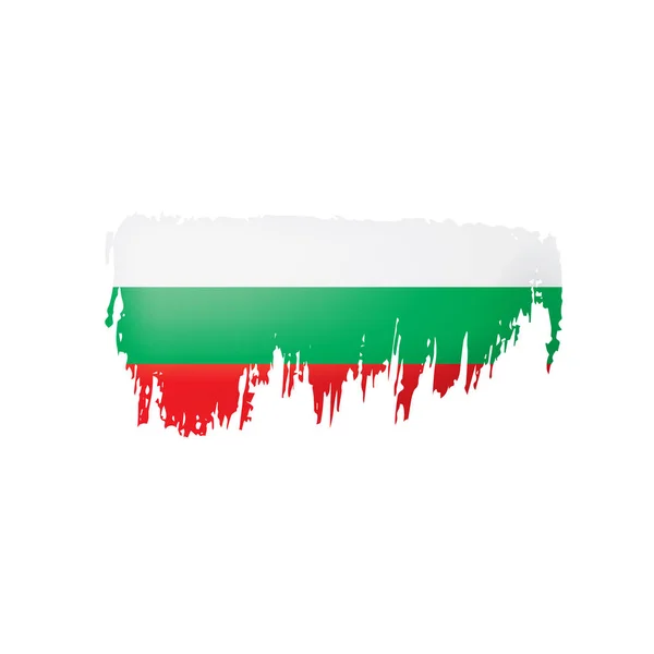 Bulgarije vlag, vector illustratie op een witte achtergrond — Stockvector