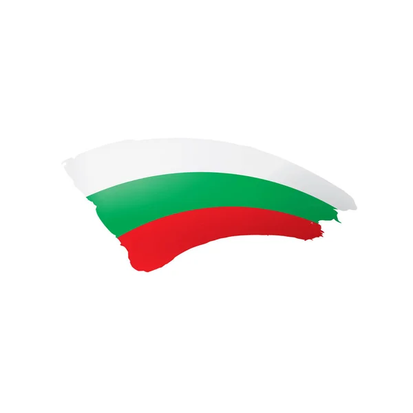 Bandera de Bulgaria, ilustración vectorial sobre fondo blanco — Archivo Imágenes Vectoriales