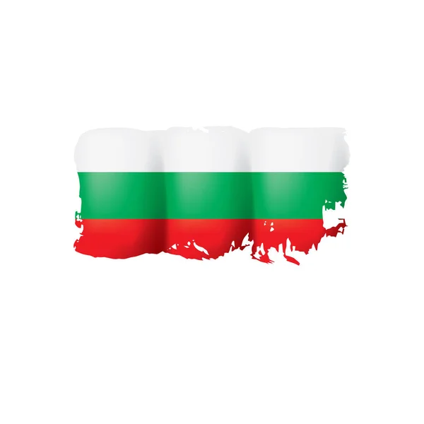 Bandera de Bulgaria, ilustración vectorial sobre fondo blanco — Vector de stock