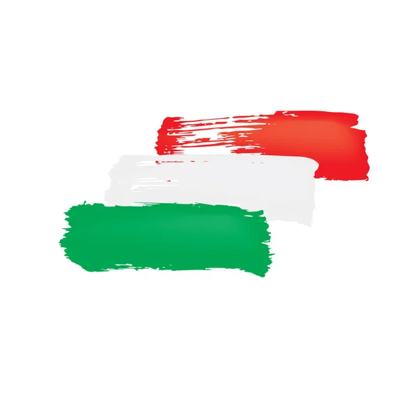 Bandera Hungría Ilustración Vectorial Sobre Fondo Blanco — Vector de stock